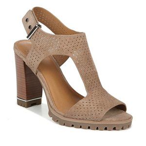 Franco Sarto Taupe Suede Allister Sandal Sz 8.5